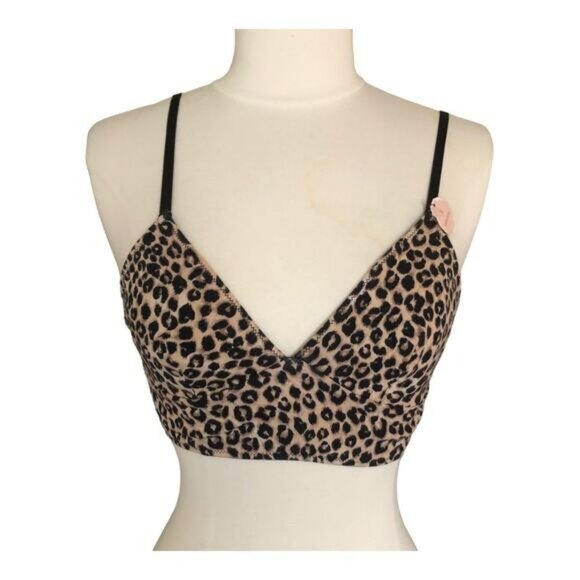 Forever 21 Flattering Comfortable Animal Print Adjustable Straps Bralette Small - Picture 1 of 10